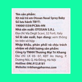 Otosan Nasal Spray Baby