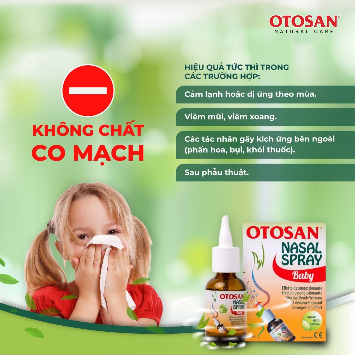 Xịt mũi xoang Otosan - Bảo vệ mũi xoang toàn diện