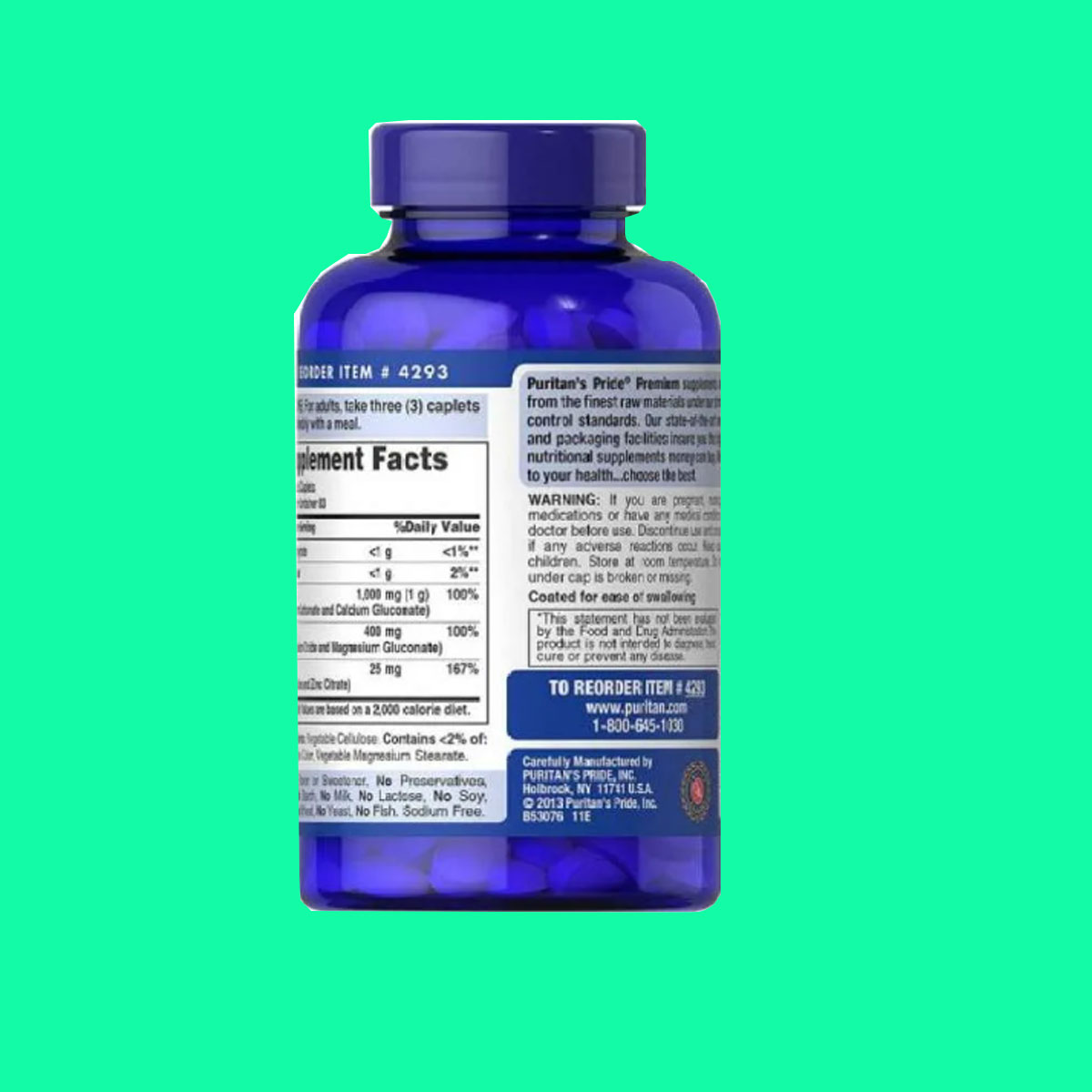 puritans-pride-calcium-magnesium-vitamin-d3-6 Puritan's Pride Calcium Magnesium + Vitamin D3
