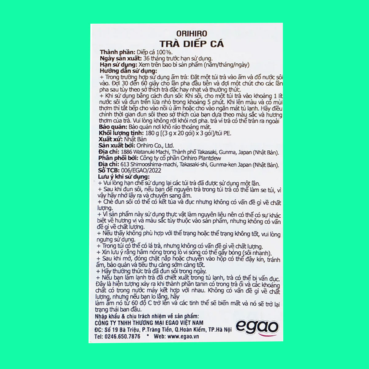 tra-diep-ca-orihiro-2 Trà Diếp Cá Orihiro
