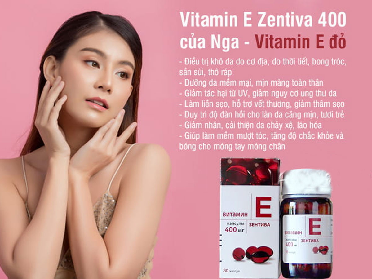 Vitamin E đỏ Zentiva 400mg