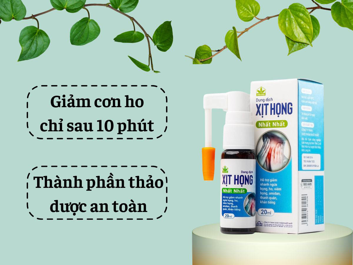 Xịt họng giảm ho, tan đờm cho bé - Xịt Họng Nhất Nhất 