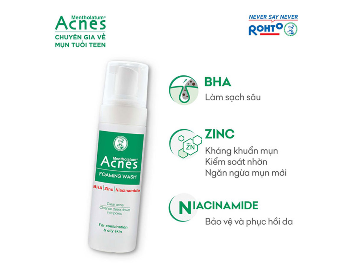 Dung dịch tạo bọt Acnes Foaming Wash 11 Dung dịch tạo bọt Acnes Foaming Wash