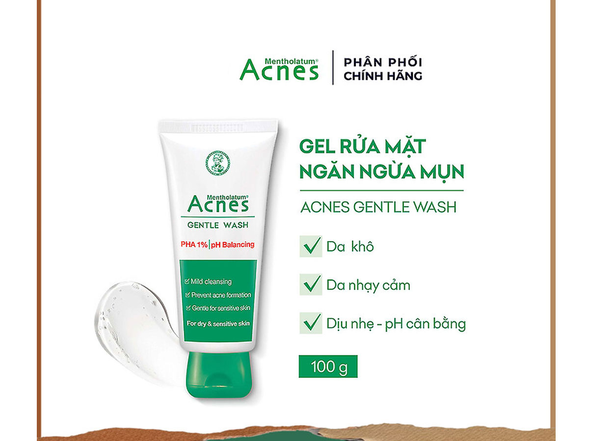 Sữa rửa mặt Acnes Gentle Wash 8 Sữa rửa mặt Acnes Gentle Wash