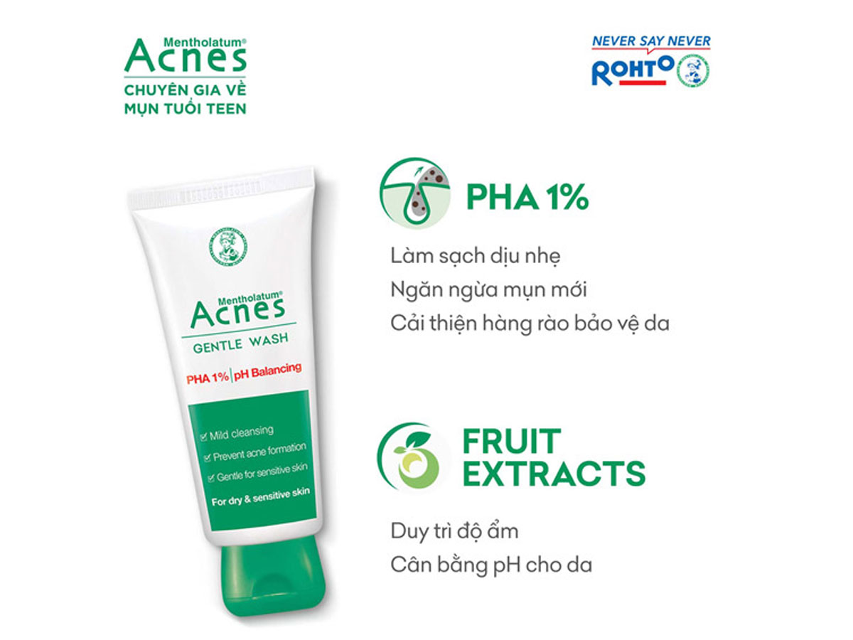 Sữa rửa mặt Acnes Gentle Wash 9 Sữa rửa mặt Acnes Gentle Wash