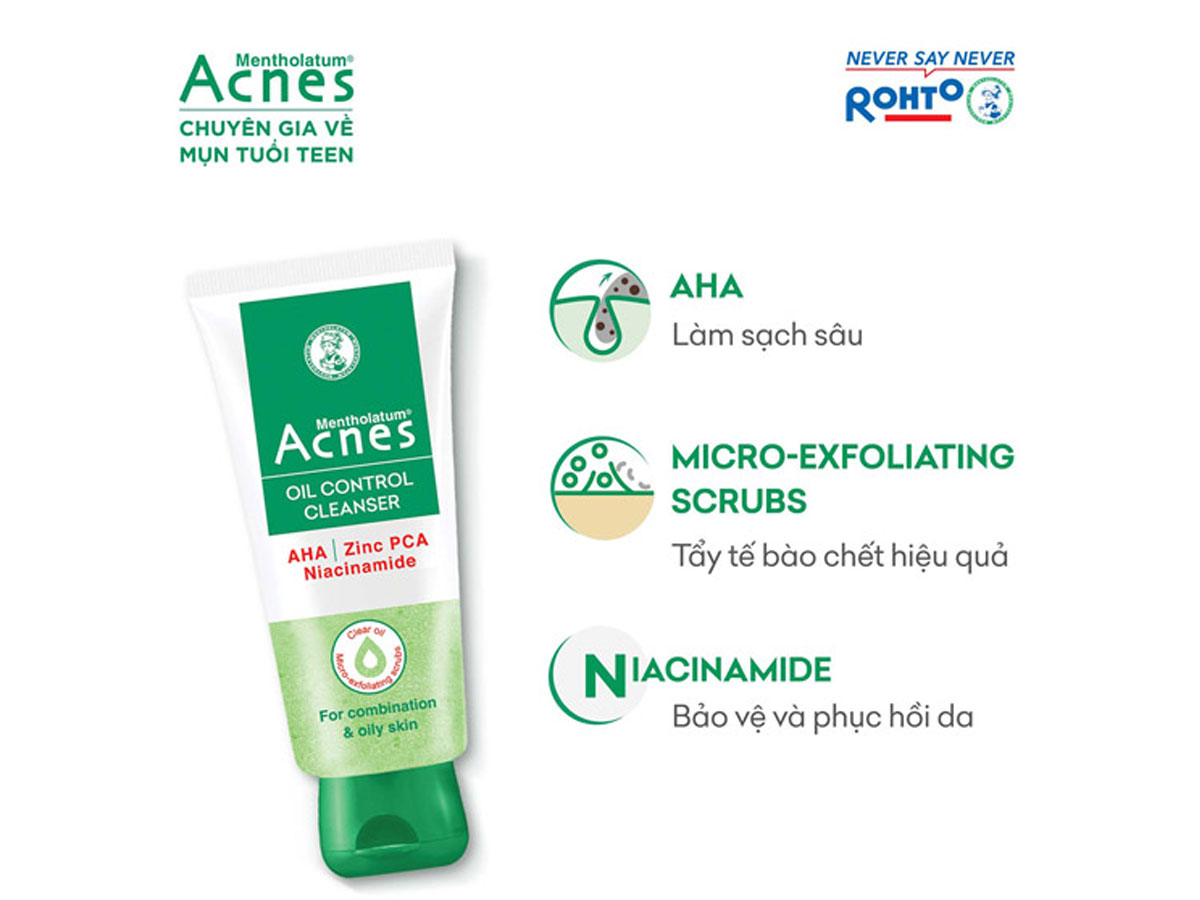 Sữa rửa mặt Acnes Oil Control Cleanser