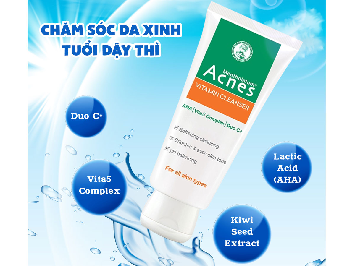 Sữa rửa mặt Acnes Vitamin Cleanser 100g