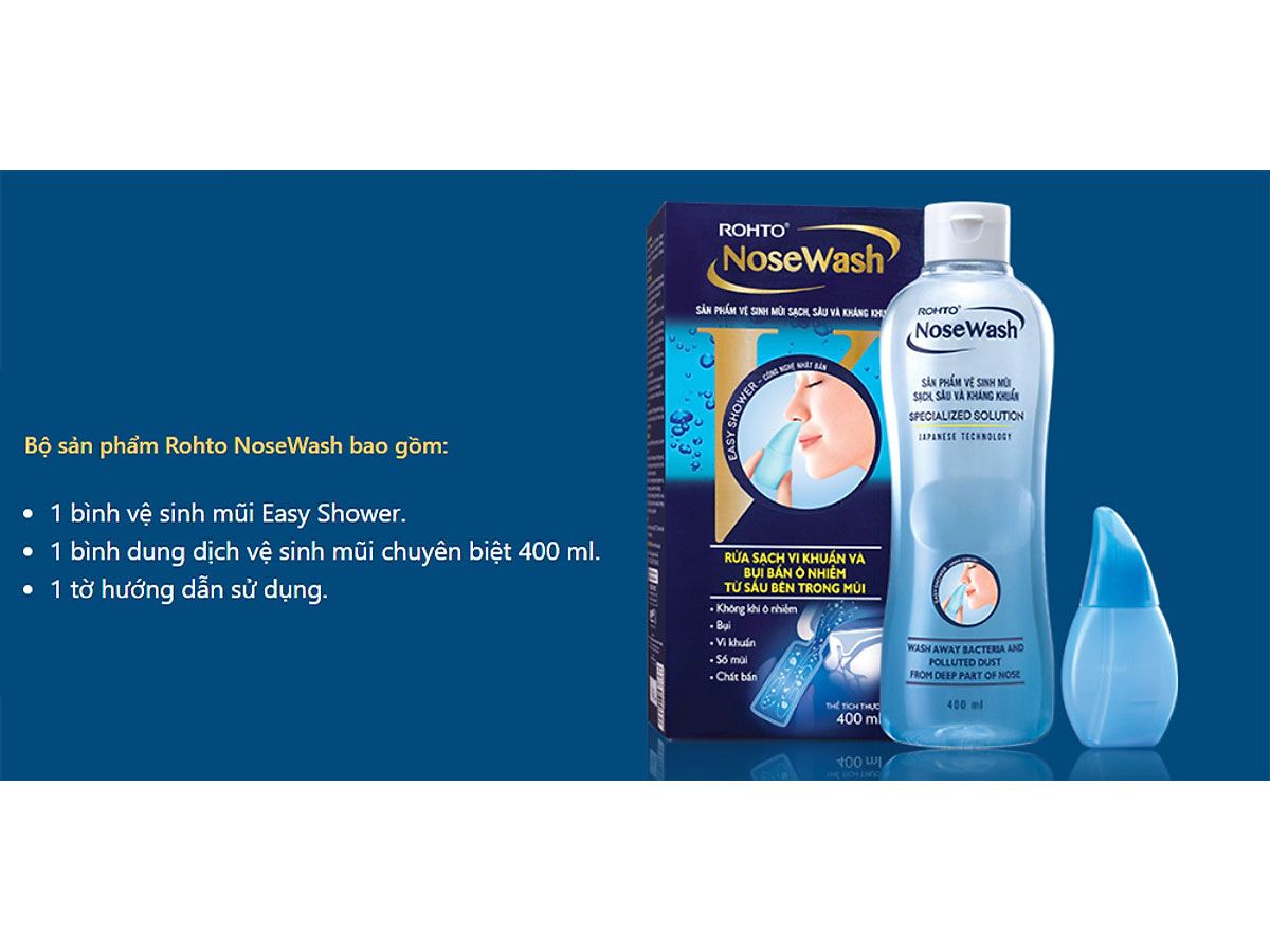 Bộ vệ sinh mũi Rohto NoseWash 18 Bộ vệ sinh mũi Rohto NoseWash