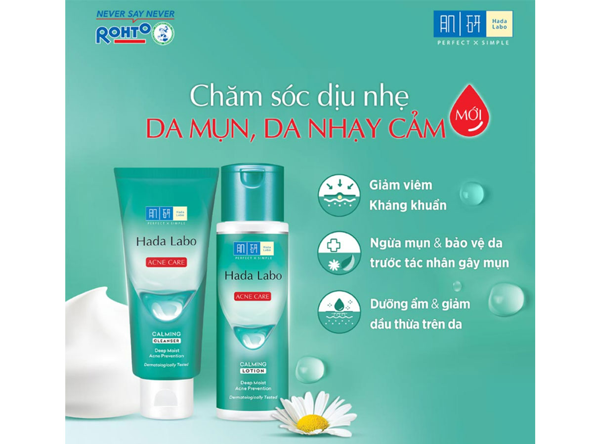 Sữa rửa mặt Hada Labo Acne Care Calming Cleanser 15 Sữa rửa mặt Hada Labo Acne Care Calming Cleanser