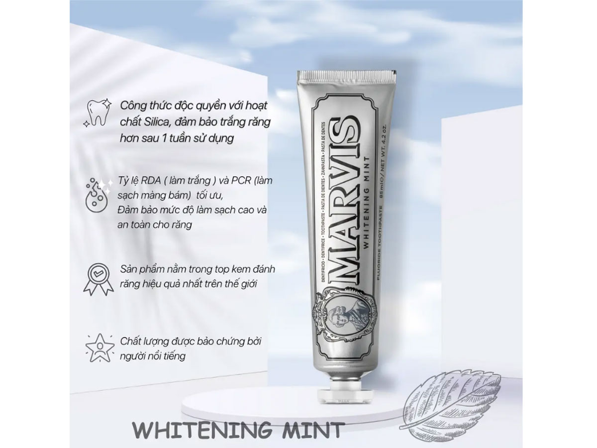 Kem đánh răng Marvis Whitening Mint