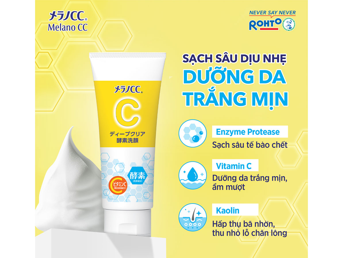 Sữa rửa mặt Melano CC Deep Clear Enzyme Face Wash 10 Sữa rửa mặt Melano CC Deep Clear Enzyme Face Wash