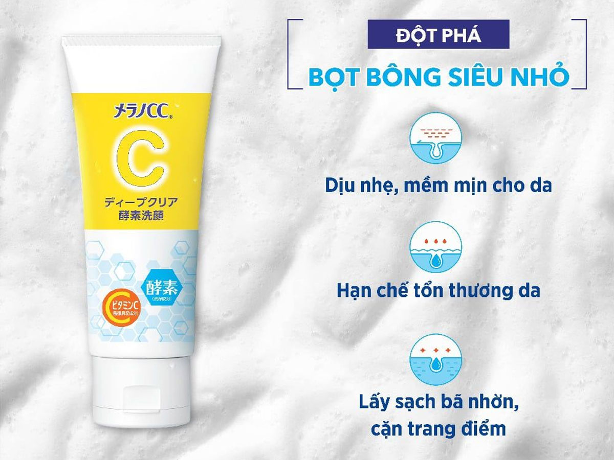 Sữa rửa mặt Melano CC Deep Clear Enzyme Face Wash 9 Sữa rửa mặt Melano CC Deep Clear Enzyme Face Wash