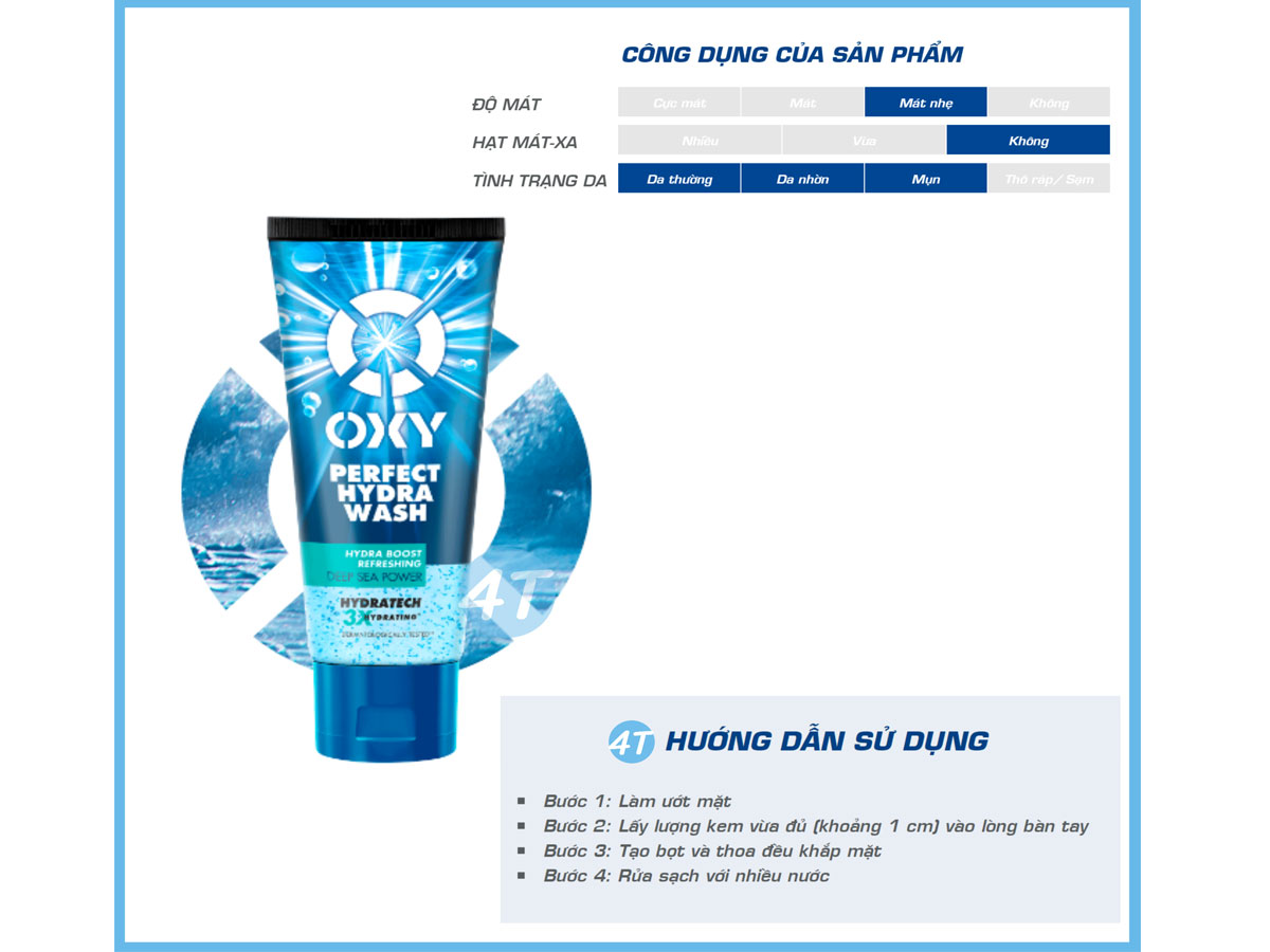 Sữa rửa mặt Oxy Perfect Hydra Wash 9 Oxy Perfect Hydra Wash