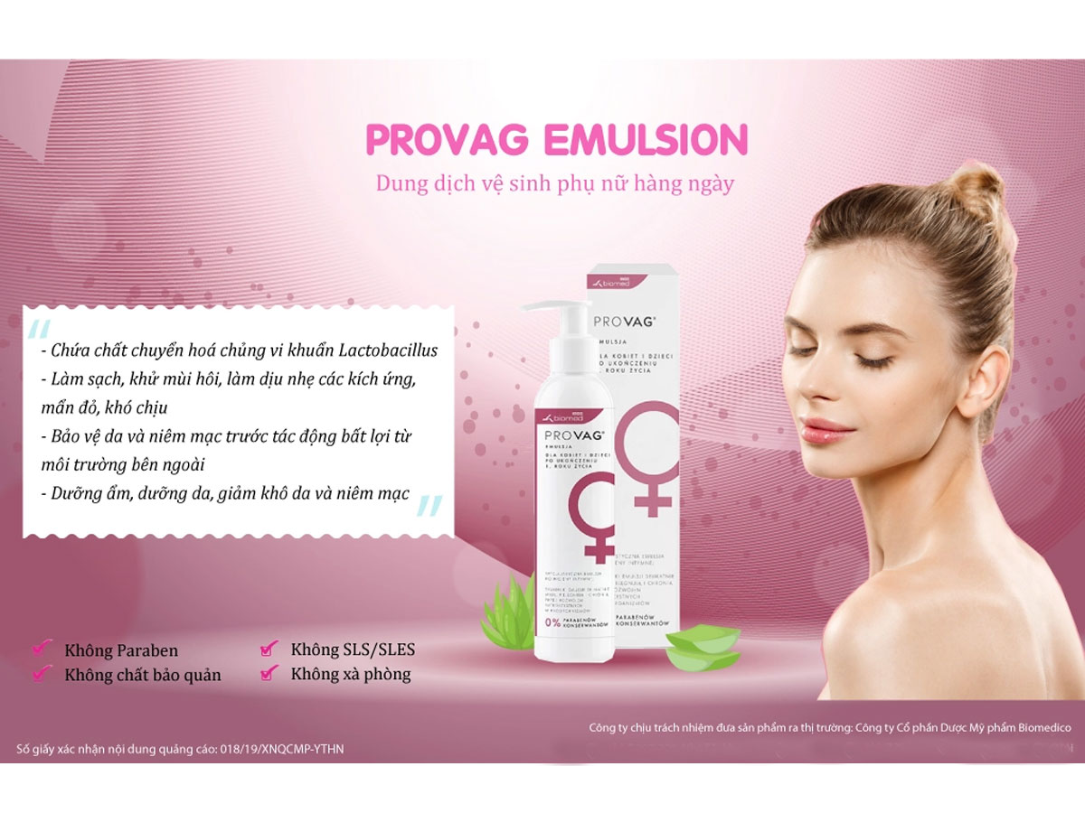 Dung dịch vệ sinh phụ nữ Provag Emulsion 16 Dung dịch vệ sinh phụ nữ Provag Emulsion