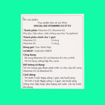 Special Kid Vitamines D3 Et K2