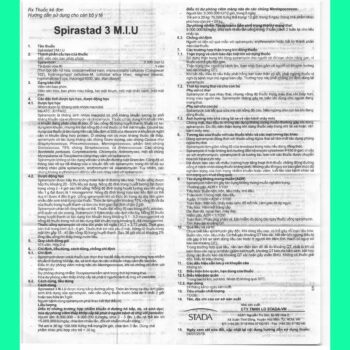 Spirastad 3 M.I.U 7 Thuốc Spirastad 3 M.I.U