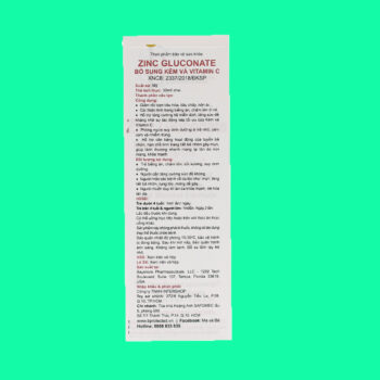 ZinC Gluconate Bayshore 4 ZinC Gluconate Bayshore