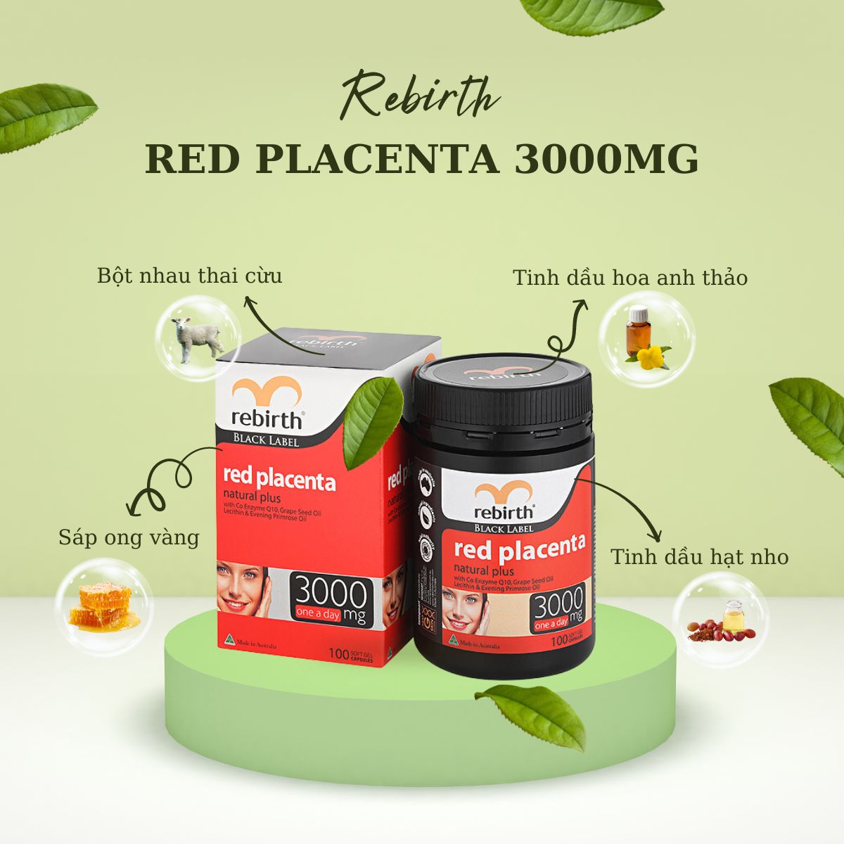 Rebirth Black Label Red Placenta 3000mg