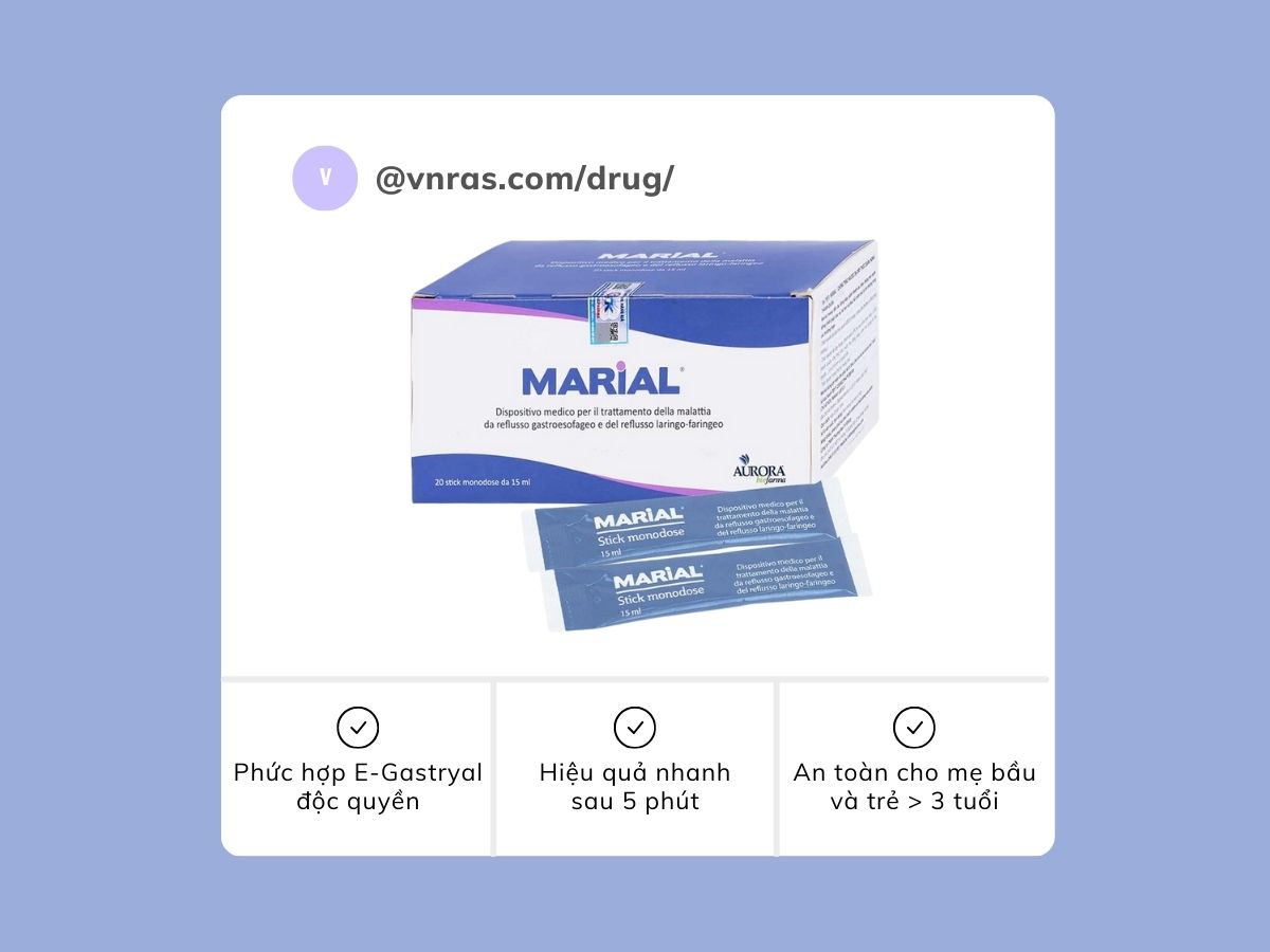 5+ thuốc đặc trị trào ngược dạ dày tốt nhất 22 Marial Gel