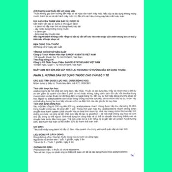 Acemuc 200mg (Cốm) 8 Thuốc Acemuc 200mg (cốm) tiêu nhầy, long đờm
