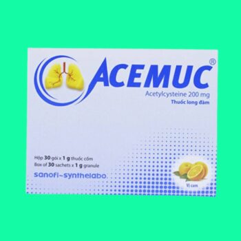 Acemuc 200mg (Cốm) 4 Thuốc Acemuc 200mg (cốm) tiêu nhầy, long đờm