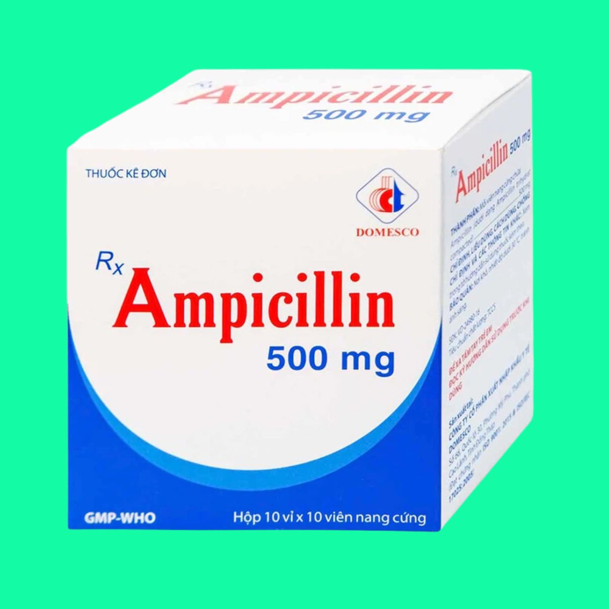 Ampicillin 500mg Domesco-5 Ampicillin 500mg Domesco điều trị nhiễm khuẩn