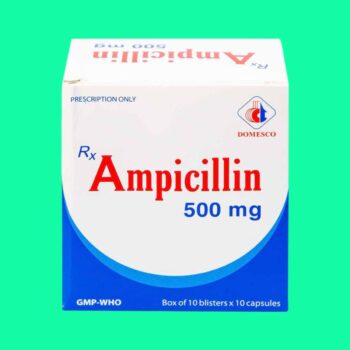 Ampicillin 500mg Domesco 5 Ampicillin 500mg Domesco điều trị nhiễm khuẩn