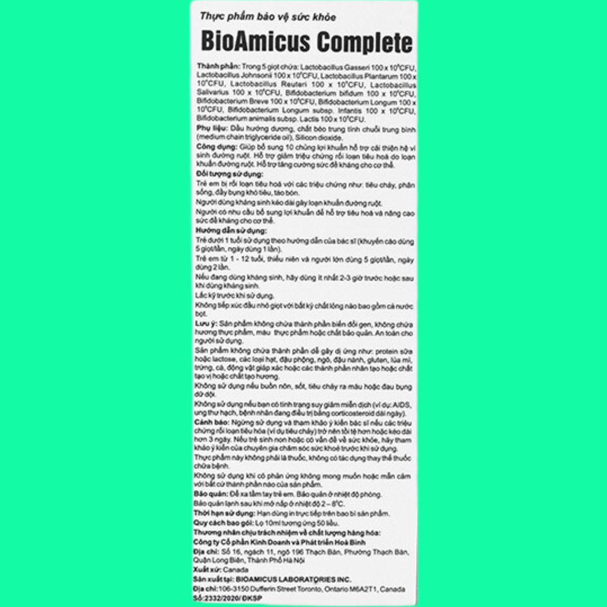 BioAmicus Complete - 8 BioAmicus Complete