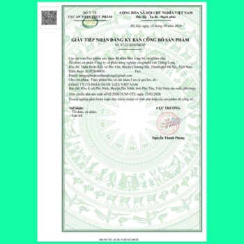 Cao Cà Gai Leo Sadu 10 Giấy xác nhận nội dung quảng cáo Cao Cà Gai Leo Sadu