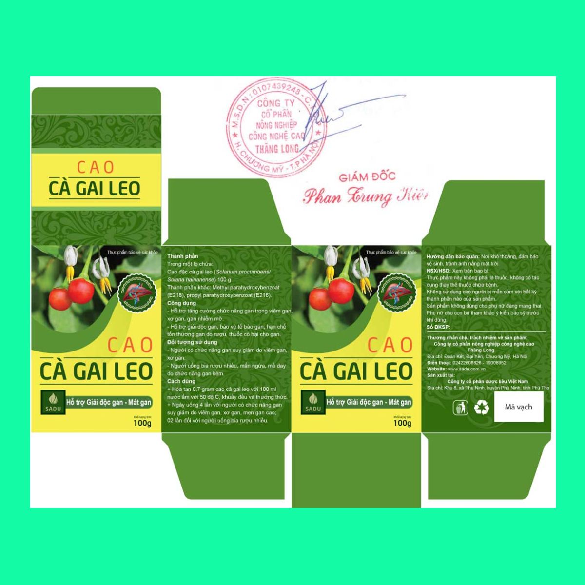 Cao Cà Gai Leo Sadu (9) Cao Cà Gai Leo Sadu bổ gan - mát gan