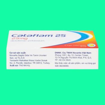 Cataflam 25 7 Cataflam 25 trị viêm đau xương khớp