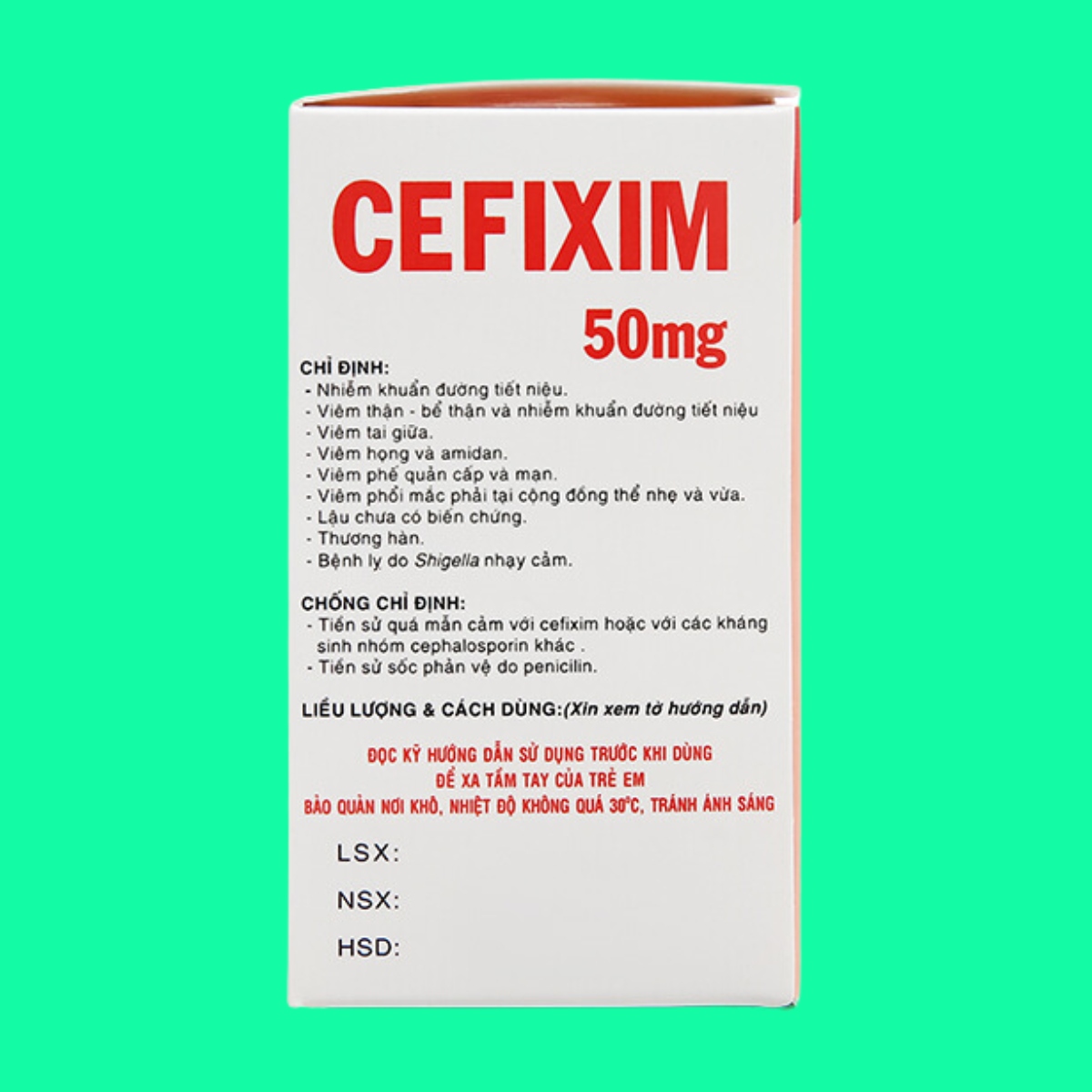 Cefixim 50mg Vidipha 3 Cefixim 50mg Vidipha