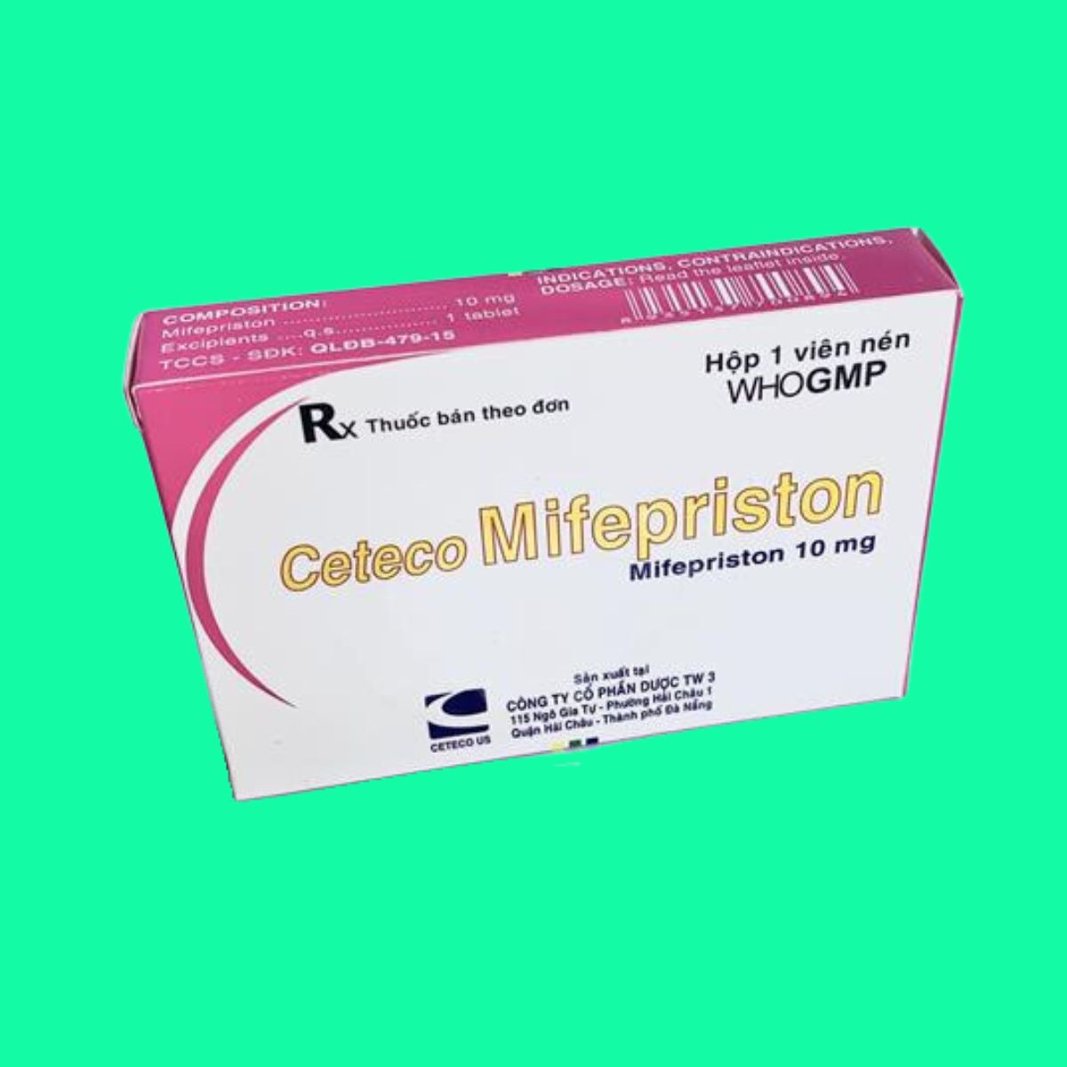Ceteco Mifepriston-3 Thuốc tránh thai khẩn cấp Ceteco Mifepriston