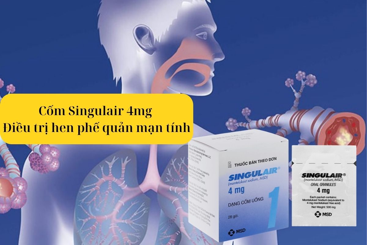 Singulair 4mg (Cốm) 13 Công dụng của thuốc Singulair 4mg