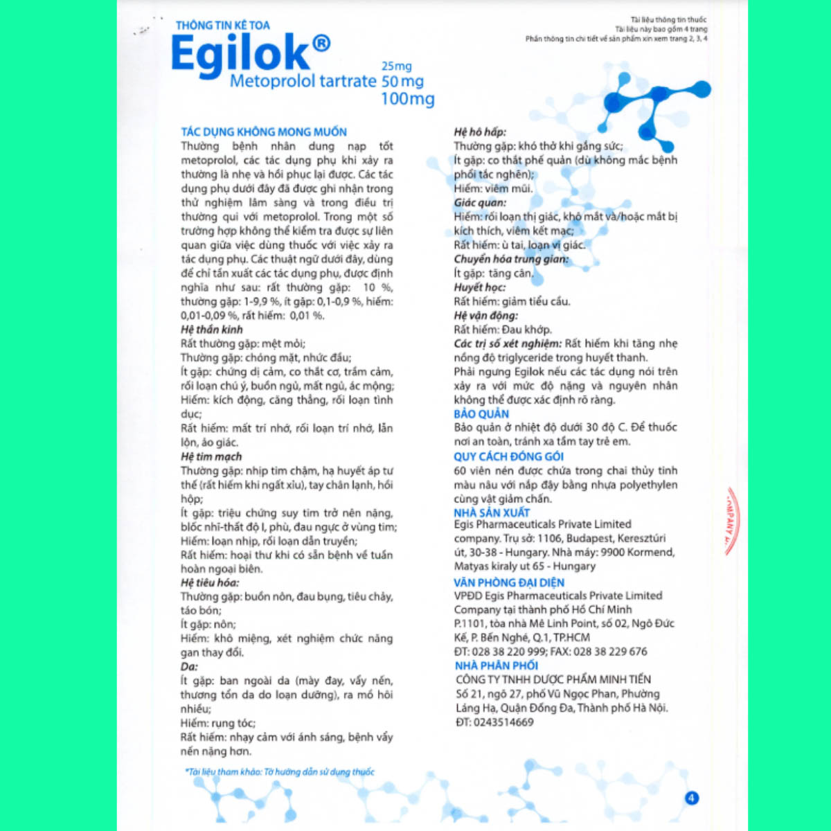 Egilok 100mg - 9 Egilok 100mg