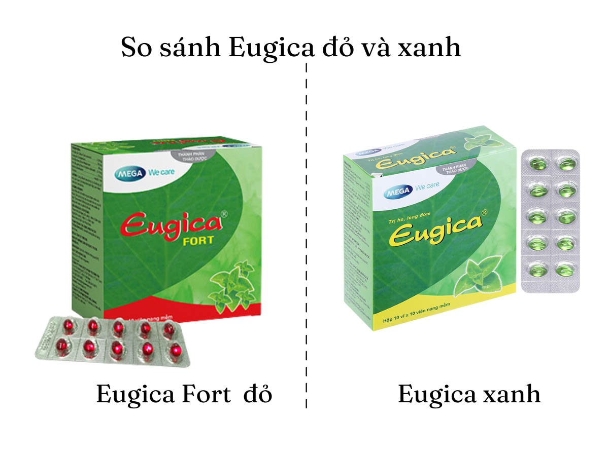 Eugica Fort 23 So sánh Eugica đỏ và xanh
