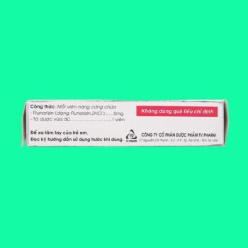 Flunarizine 5mg TV.Pharm 5 Flunarizine 5mg TV.Pharm trị đau nửa đầu