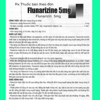 Flunarizine 5mg TV.Pharm 8 Hướng dẫn sử dụng Flunarizine 5mg TV.Pharm