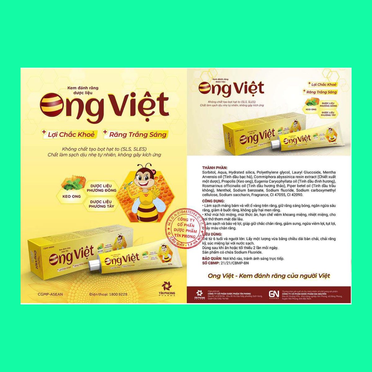 Kem Đánh Răng Dược Liệu Ong Việt Kem Đánh Răng Dược Liệu Ong Việt