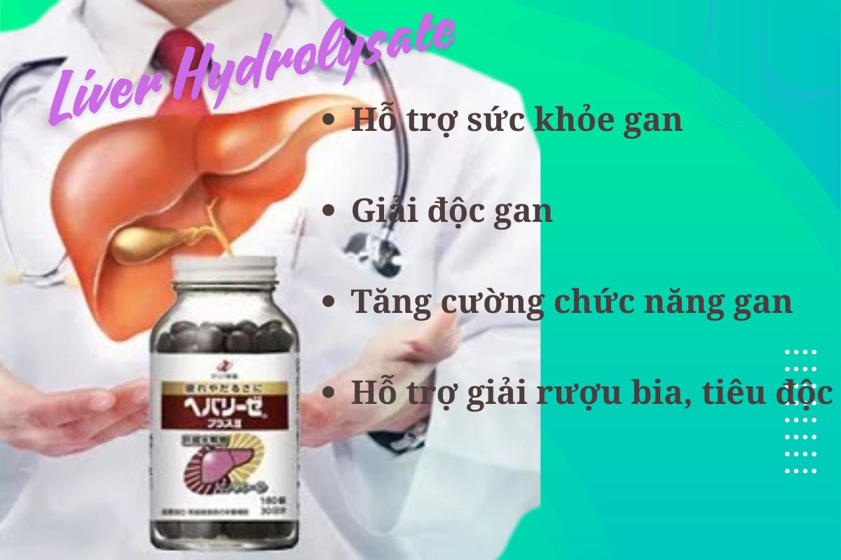 Viên uống bổ gan Liver Hydrolysate của Nhật Bản