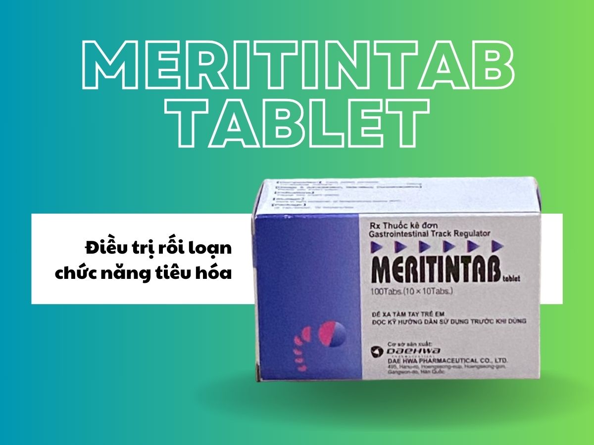 Meritintab tablet 12 Meritintab tablet điều trị rối loạn chức năng tiêu hóa