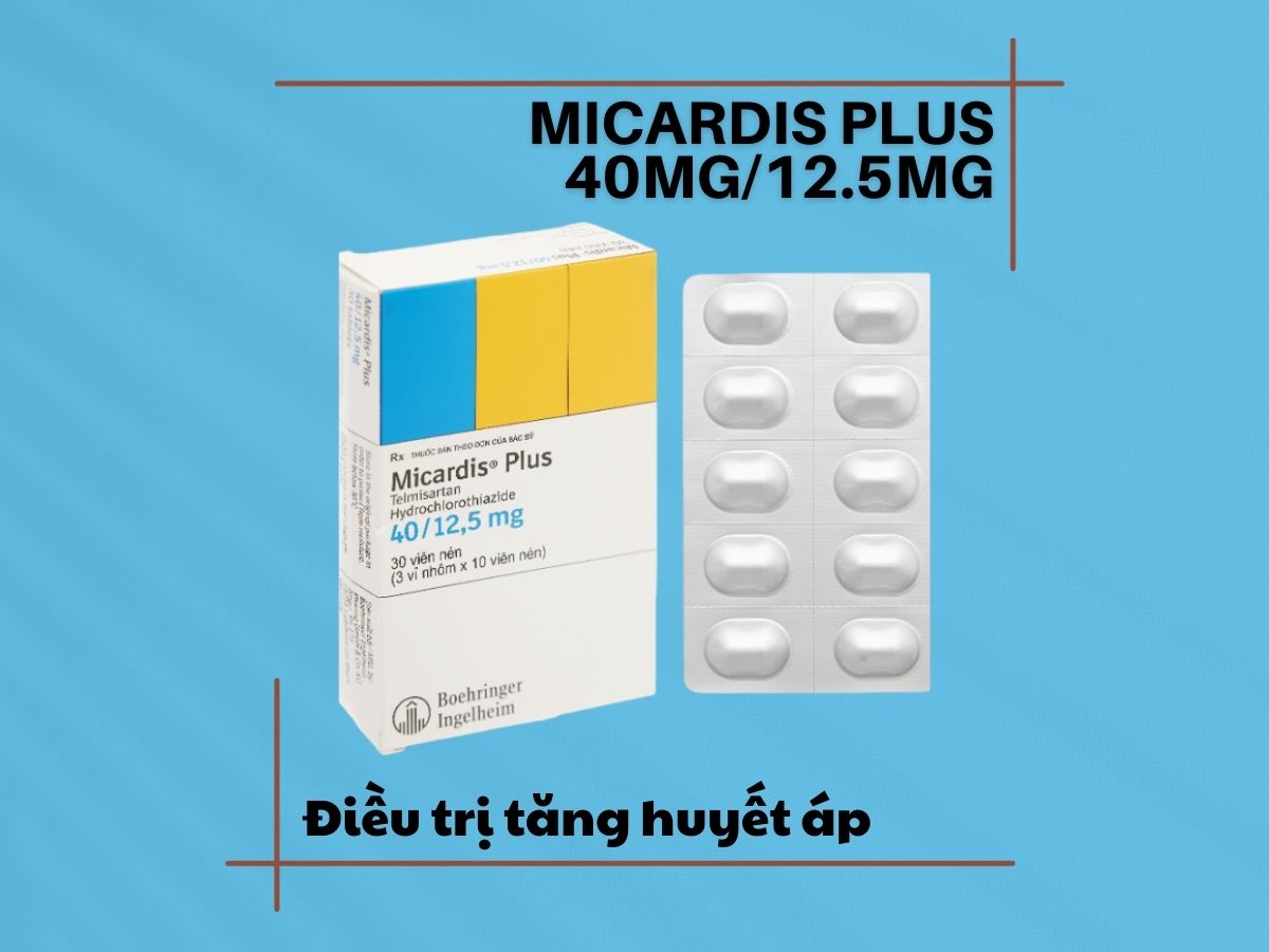 Micardis Plus 40mg/12.5mg 12 Micardis Plus 40mg/12.5mg điều trị tăng huyết áp
