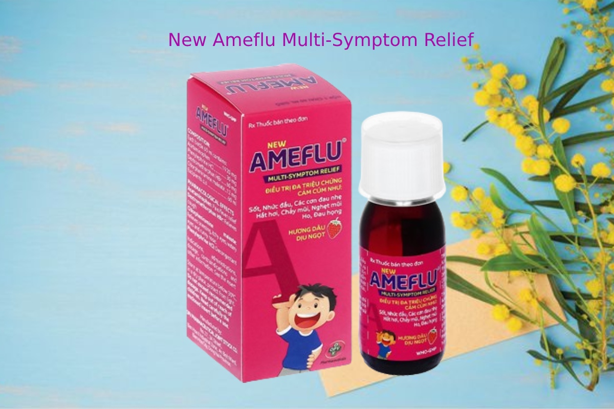 New Ameflu Multi-Symptom Relief (hương dâu dịu ngọt) 10 New Ameflu Multi-Symptom Relief