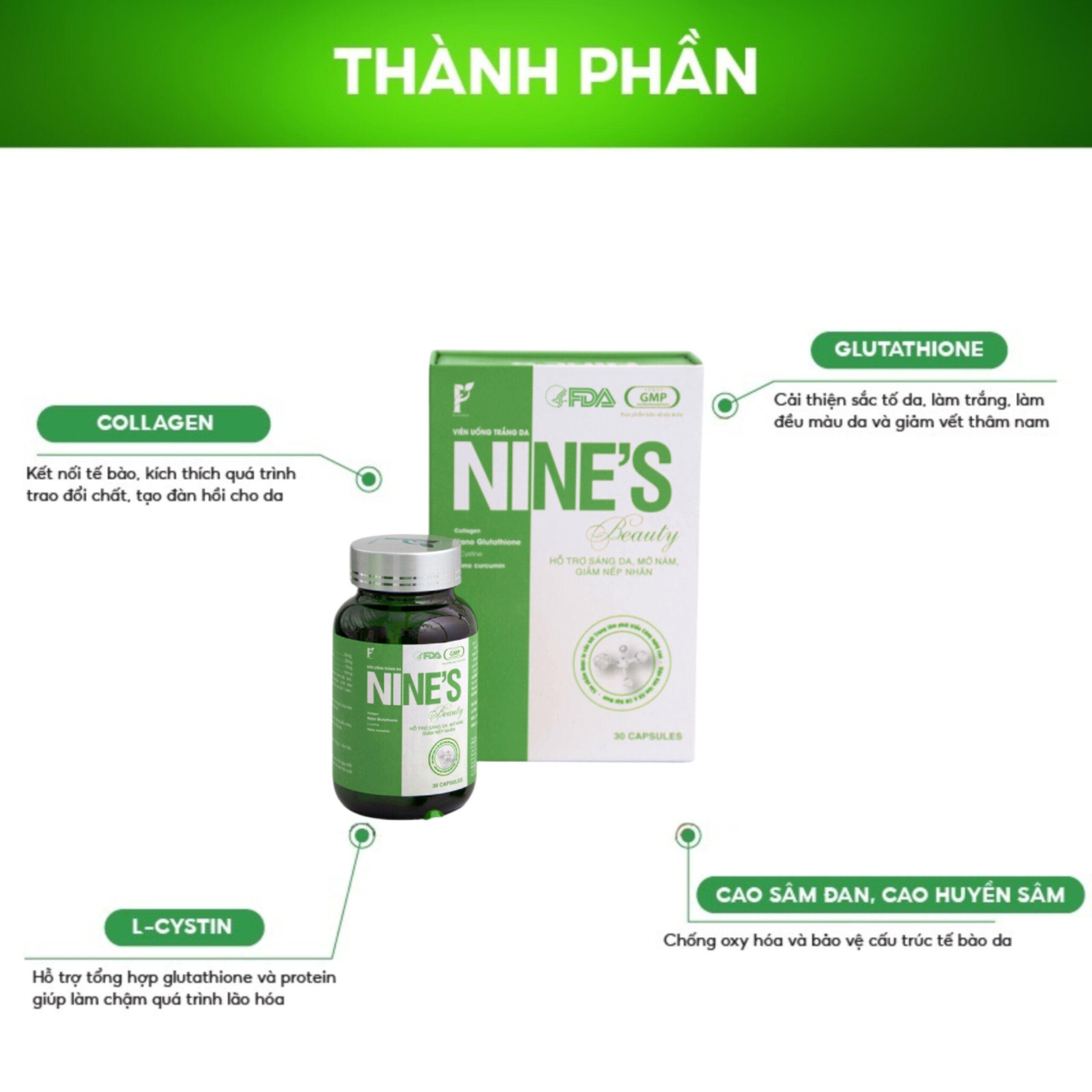 NiNe’s Beauty 8 NiNe's Beauty chứa thành phần gì?