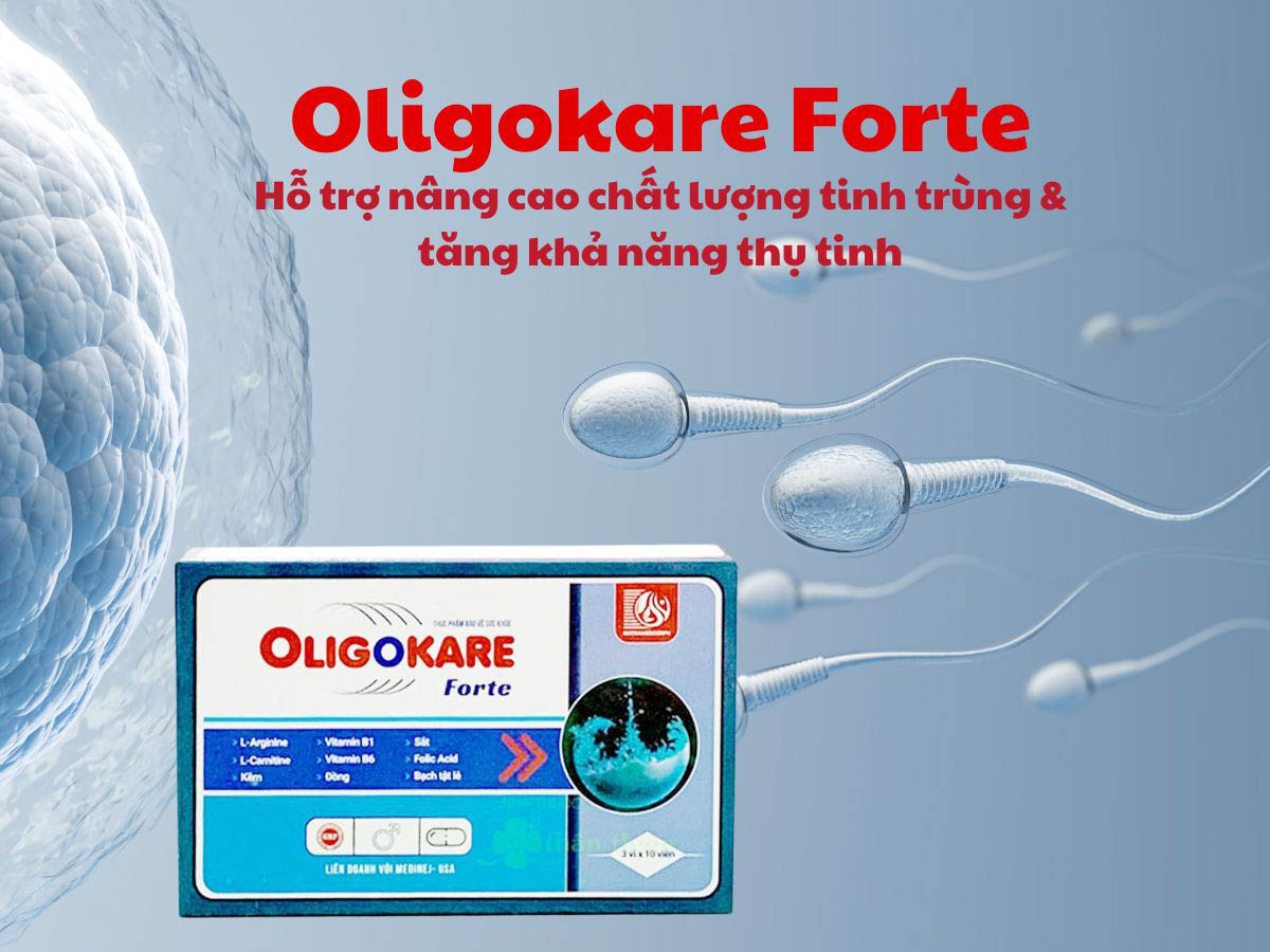 Oligokare Forte 14 Oligokare Forte - Hỗ trợ nâng cao chất lượng tinh trùng và tăng khả năng thụ tinh