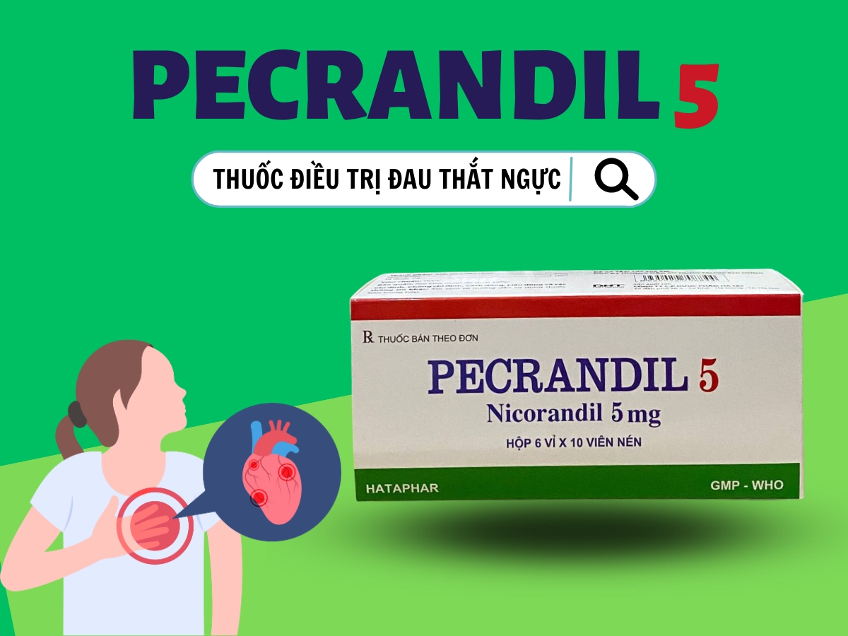 Pecrandil 5 16 Pecrandil 5 là thuốc chống đau thắt ngực