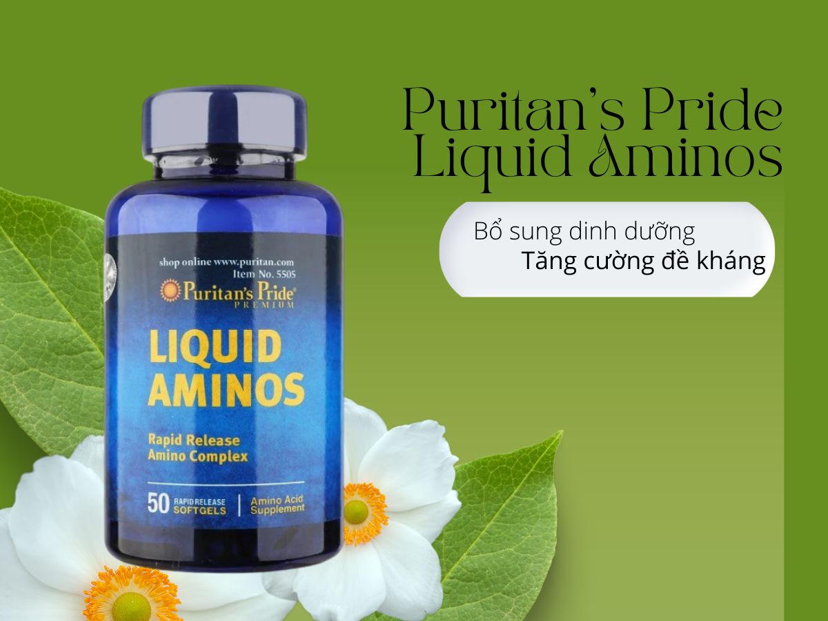 Puritan's Pride Liquid Aminos 7 Puritan's Pride Liquid Aminos tăng cường đề kháng hiệu quả