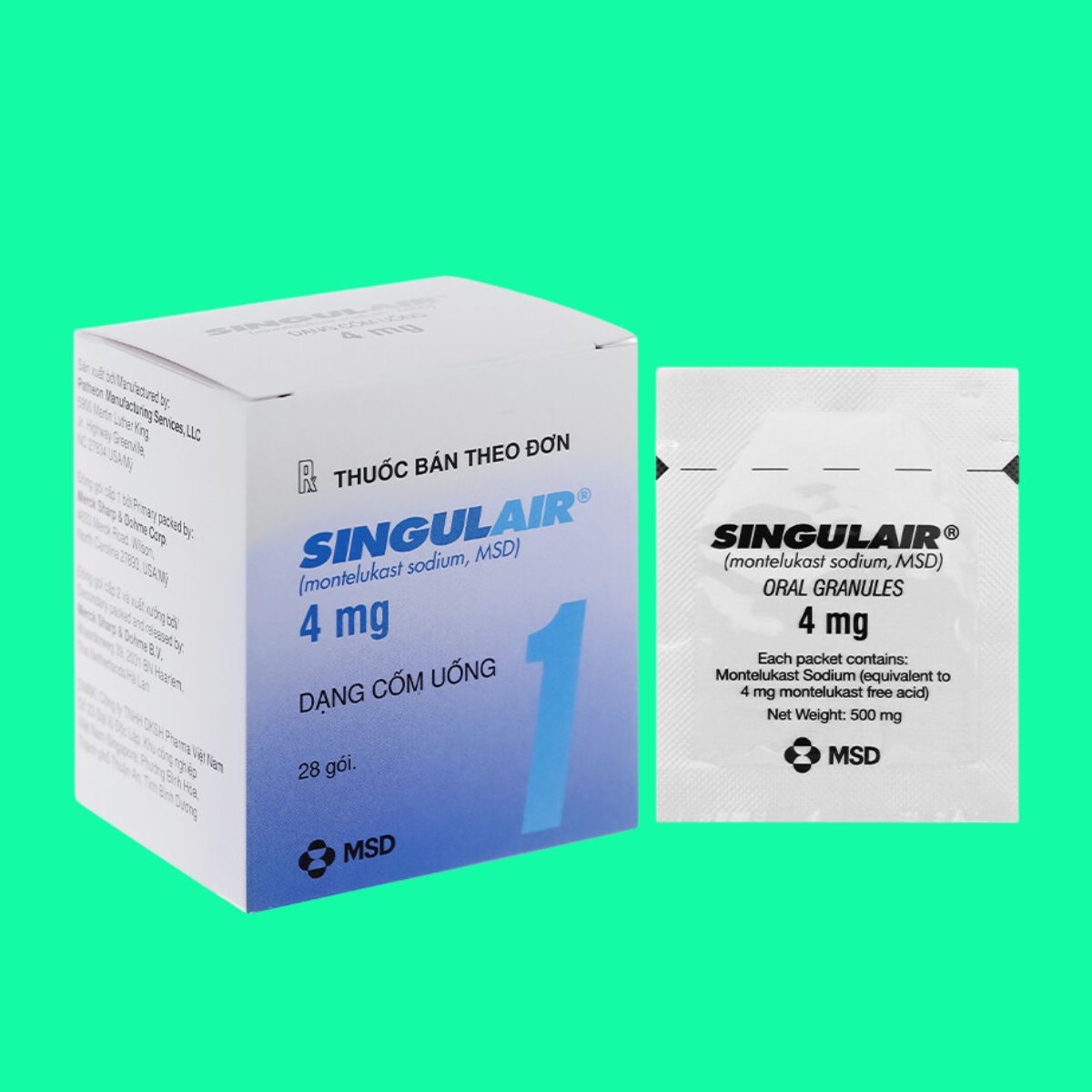 Singulair 4mg-1 Singulair 4mg trị hen phế quản