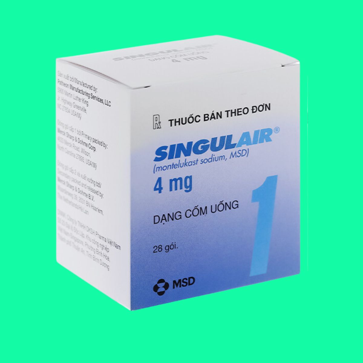 Singulair 4mg-2 Singulair 4mg trị hen phế quản