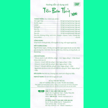 Siro Tiêu Ban Thủy New